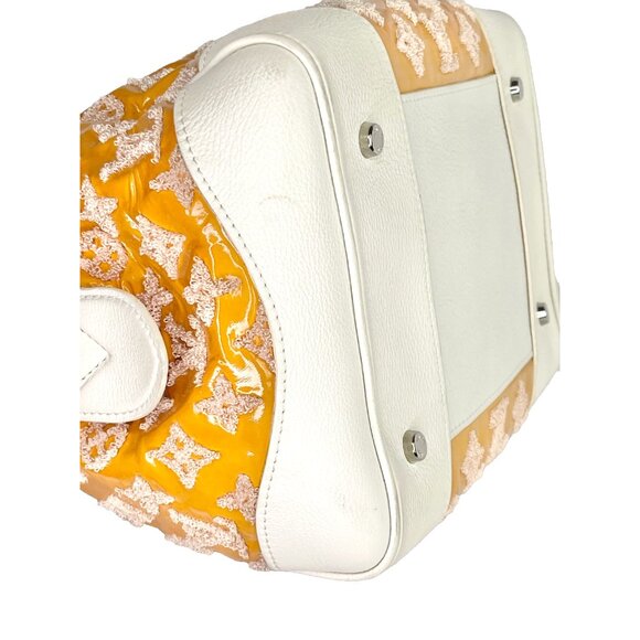 LOUIS VUITTON LV Monogram Bouclettes Speedy Amber Boston Embroidered Lambskin LV - Picture 11 of 16